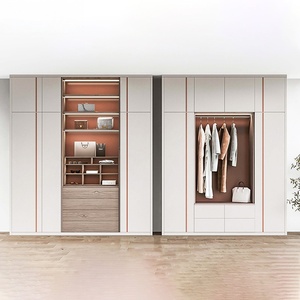 Tùy chỉnh nhà sang trọng phong cách phòng ngủ công suất cao treo tường kính cửa tất cả nhôm có thể gập lại điều chỉnh biệt thự tủ quần áo - Product Image 3