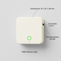 Mini-imprimante thermique portable sans encre pour étiquettes – Imprimante d'autocollants pour la maison et le bureau