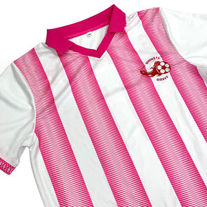 Camiseta de Fútbol Clásica Personalizada para Hombre, con Rayas, Logotipo Bordado, Transpirable, Corte Holgado, Uniforme de Equipo de Fútbol - Product Image 3