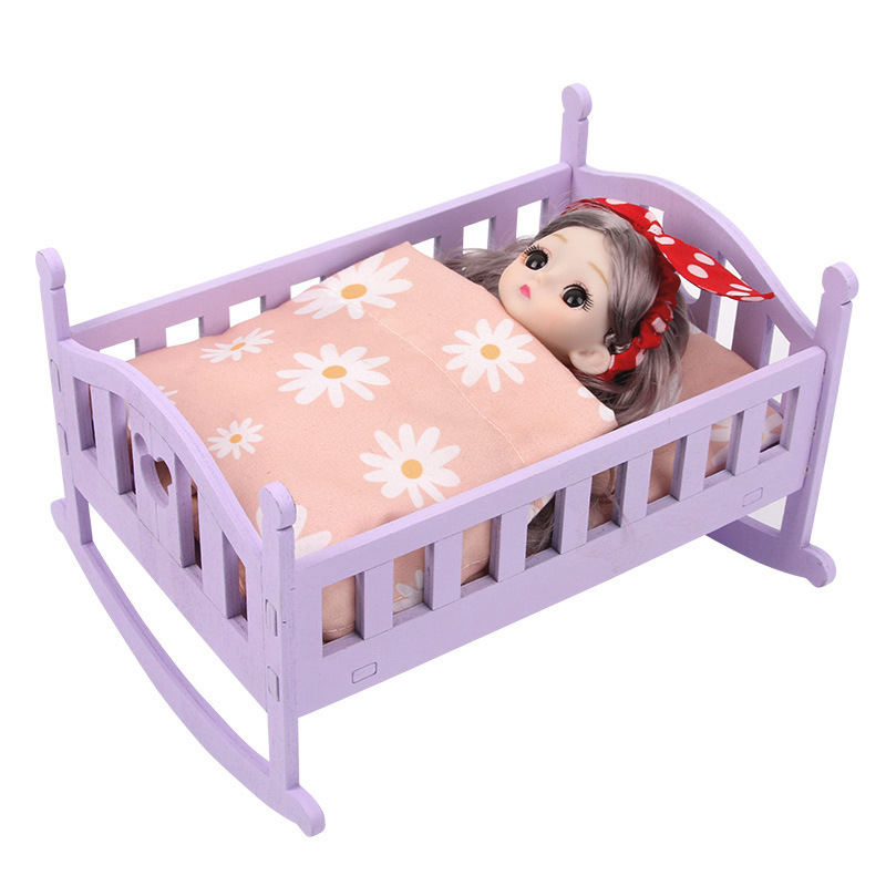 2025 New Wooden Doll Bed Princess