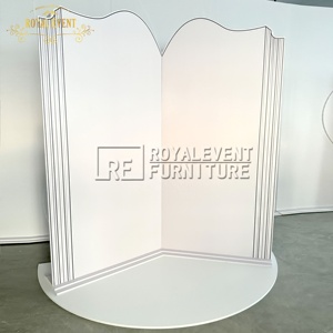 خلفية مسرح لحفل الزفاف بتصميم فصل مخصص ، خلفية بيضاء أكريليك من كلوريد البولي فينيل للخلفية ، خلفيات زينة لحفلات الزفاف - Product Image 2