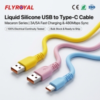 Kabel pengisi daya cepat untuk ponsel, kabel USB usb-a male ke tipe-c male