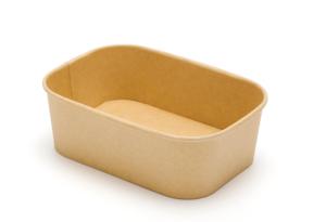 ชามสลัดทรงสี่เหลี่ยมภาชนะใส่อาหารพร้อมฝาปิดบรรจุภัณฑ์กระดาษคราฟต์ขนาด750มล. เป็นมิตรต่อสิ่งแวดล้อม - Product Image 2