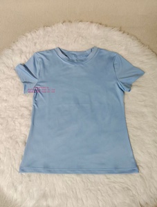 Nueva Camiseta de Manga Corta para <span class=keywords><strong>Mujer</strong></span>, Lisa, Simple, Casual, Suave, Combinable con Todo, Top Corto Básico, <span class=keywords><strong>Camisetas</strong></span> de Moda de Verano - Product Image 6