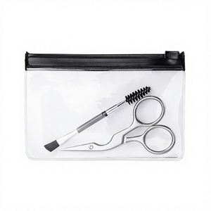 2 tijeras pequeñas rectas de acero inoxidable con puntas afiladas para bordado, kit de pestañas y cejas para diestros, cepillo para cejas para cuidado personal - Product Image 3