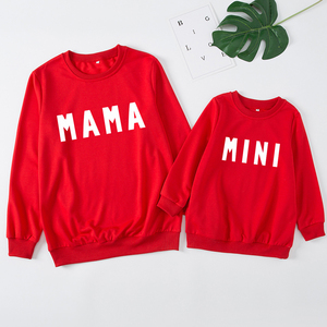 Custom Terry Hoodie Long Sleeve Crewneck Sweatshirts Printing <strong>MINI</strong> Pullover Sweatshirt Mommy and <strong>Me</strong> <strong>Outfits</strong> - Product Image 3