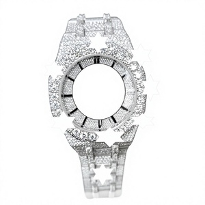 Reloj Mecánico de Lujo para Hombre, Estilo Antiguo, con Moissanita, VVS, Analógico, de Acero Inoxidable, Cristal, Proveedor Directo de la India - Product Image 1