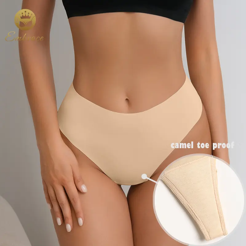 Großhandel Camel Toe Proof Hochhaus Private Label Benutzer definierte Frauen Unterhosen Camel Toe Prevention Tanga Nahtlose Unterwäsche Höschen