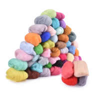 20g 130 Colors Needle Felting Wool Chunky Knitting Roving Yarn for Felted Wool DIY Graduation Valentine's Day Non-Toxic Fast