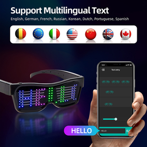 Vente en gros Fabricant de lunettes LED à la mode avec logo personnalisé pour fête Festival créatif Lunettes à lumière LED de contrôle par application - Product Image 6