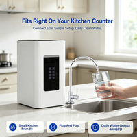 Purificateur d'eau RO de bureau à 4 étages de filtration, modèle T08 RO, 400 GPD, équipement de filtration d'eau du robinet domestique à haute efficacité