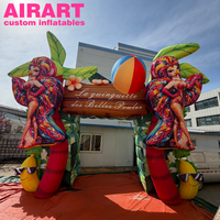 Arche gonflable publicitaire extérieure pour événements, motif animal, idéale pour fêtes estivales - Arche gonflable Flamant rose