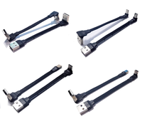 Câble d'extension de données USB 3.1 Type C FPV plat et fin à 90 degrés, personnalisé en usine, pour utilisation informatique