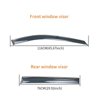 Pour PEUGEOT 2008 2014-2019 Injection vent déflecteur pluie garde fenêtre visière voiture accessoires extérieurs