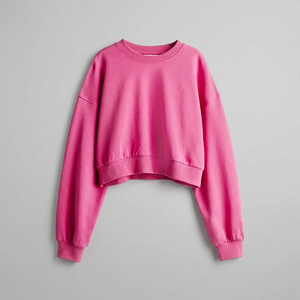 Sudadera de Forro Polar Transpirable para Mujer, Cuello Redondo, Manga Larga, Personalizada, Moda de Invierno, Algodón, Logotipo Frontal, Casual - Product Image 1