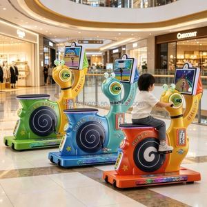 Nouvel appareil de divertissement interactif 3D commercial pour enfants, à monnayeur, en forme d'escargot à chevaucher, avec fonction de balancement - Product Image 5