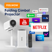 Yeni Gelen TS-5 Akıllı Çift WIFI Android 13 Taşınabilir Mini Projektör 150ANSI 4K Destekli Ev Sineması 720P LED LCD