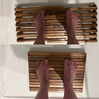Tapis de salle de bain en bois à longueur réglable, tapis de bain antidérapant, tapis de sauna pour spa, salle de sauna, piscine, tapis de douche en teck pour intérieur et extérieur