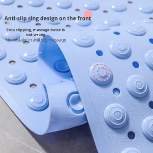 แผ่นรองอาบน้ำ PVC ปลอดสารพิษ กันลื่น นวดเท้า สำหรับใช้ในบ้าน ทำความสะอาดเท้าได้ - Product Image 3