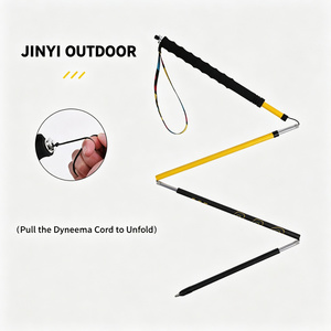 Outdoor running poles, <b>foldable</b> trekking poles, 3K carbon fiber, non-slip telescopic <b>walking</b> <b>sticks</b>, mountaineering and hiking e - Product Image 3