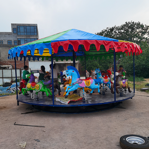 Carrusel Portátil para Parque de Atracciones, Remolcable, para Niños y Adultos, Juego Infantil al Aire Libre, Carrusel de Caballos en Venta - Product Image 3