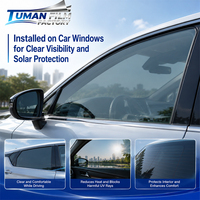 Film solaire automobile Tuman en rouleau, nano-céramique, carbure de titane 50,0 % VLT UVR IRR, emballage en boîte, pour ateliers de teinture