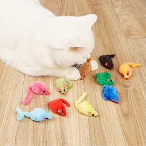 Jouets interactifs pour chats à prix d'usine, petite souris de chasse pour chat, jouets à plumes colorées, jouets à mâcher pour chiens ou chats - Product Image 2