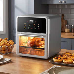 Friteuse à air sans huile grande capacité 8L 10L 12L, four électrique intelligent multifonction numérique en acier inoxydable et verre, <span class=keywords><strong>prix</strong></span> usine - Product Image 5