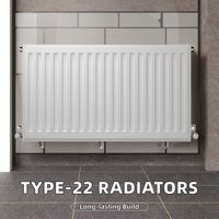 Radiateurs à panneaux plats de type 22, distance entre les centres de 500 mm, longueur de 1200 mm, chauffage à la vapeur, design rectangulaire flexible
