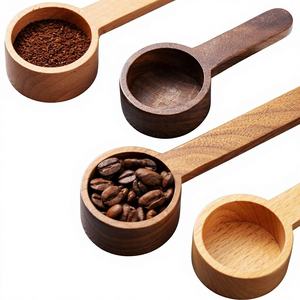Cucchiaio dosatore in legno massello di noce nero per chicchi di caffè, cucchiaio dosatore in bambù per polvere, cucchiaio per misurare grammi - Product Image 2