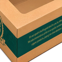 Boîte à gâteau en carton kraft personnalisée avec fenêtre pour emporter des desserts