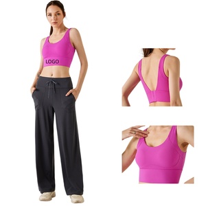 Sujetador Deportivo Transpirable <span class=keywords><strong>con</strong></span> Almohadillas y Espalda Abierta, <span class=keywords><strong>Top</strong></span> Corto para Deporte - Product Image 1