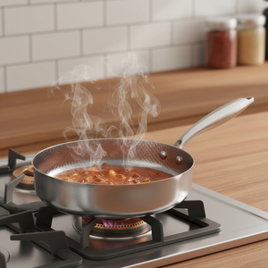 Sartén Wok <span class=keywords><strong>de</strong></span> acero inoxidable y <span class=keywords><strong>titanio</strong></span> antiadherente <span class=keywords><strong>de</strong></span> gran capacidad, sartén <span class=keywords><strong>de</strong></span> Metal para el hogar con atractivo patrón <span class=keywords><strong>de</strong></span> hoja <span class=keywords><strong>de</strong></span> loto - Product Image 5