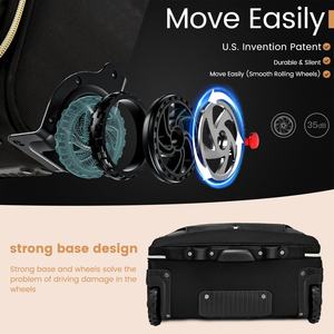 Maletín para Portátil Personalizable con Ruedas Silenciosas y Múltiples Compartimentos, para Viajes Cortos de Negocios - Product Image 6