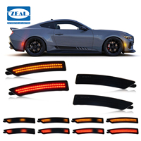Feux de signalisation séquentiels LED pour pare-chocs avant et arrière de voiture, pour Ford Mustang S650 Gen7 2024, lentille fumée, 4 pièces