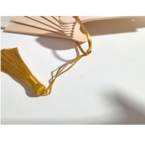 High Quality 6 Inch Mini Wooden Folding Bamboo <b>Hand</b> <b>Fan</b> Painted Festival Style with Pouch for Halloween & Christmas - Product Image 5