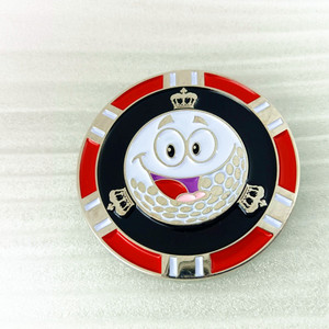 Venta al por mayor moderna arcilla juego de fichas de póquer marcador de pelota de golf personalizado Casino Monte Carlo metal cerámica chapado técnica de hierro recuerdos - Product Image 2