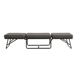 Durable Structure Portable Lunch Break Folding Metal 3 In 1 Sofa Bed Frame Bed Legs With Safety Lock