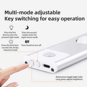 Pyroelektrische Infrarot-Human-Körper-Induktion USB magnetischer drahtloser Heimküchen-Bewegungssensor <span class=keywords><strong>Led</strong></span> Unterkleidungschranklicht - Product Image 4