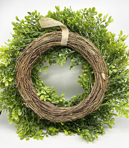 <strong>Spring</strong> Green Artificial Boxwood <strong>Wreath</strong> Decorative Faux Wall Boxwood <strong>Wreath</strong> Greenery Leaves Boxwood <strong>Wreath</strong> for Door - Product Image 4