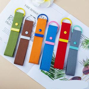 Anti-Lost <b>Canvas</b> Strap Keychain for Women and Men Metal Pendant Key Chain Holder Gift with Suitcase <b>Backpack</b> Blank Keyring - Product Image 3