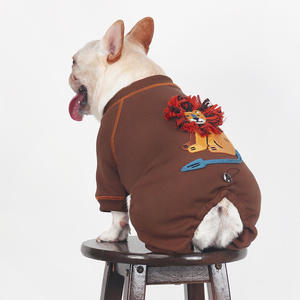 도매 사자 패턴 애완 동물 잠옷 까마귀 점프 수트 겨울 산호 양털 벨벳 디자이너 애완 동물 개 잠옷 옷 - Product Image 3