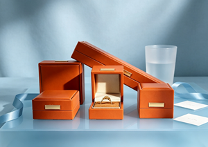 Whole Set High-End Retro <b>Brown</b> Faux Leather <b>Gift</b> <b>Boxes</b> with Magnetic Closure Rectangular Metal Nameplate Lid Four-Color Printed - Product Image 5