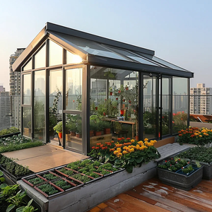 Véranda autoportante moderne en aluminium avec double vitrage trempé, haute transmission lumineuse, <span class=keywords><strong>pour</strong></span> usage résidentiel en extérieur et cour. - Product Image 4