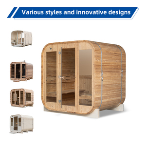 <span class=keywords><strong>Sauna</strong></span> all'aperto 5 persone cubo <span class=keywords><strong>Sauna</strong></span> con finestra di vetro e Area di riposo in legno casa prefabbricata vasche <span class=keywords><strong>Spa</strong></span> camere <span class=keywords><strong>Sauna</strong></span> fuori tubo da bagno - Product Image 3