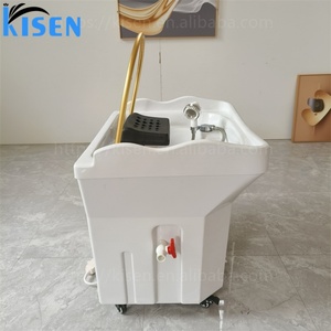 KISEN Moderne Portable Chaise de lavage de tête japonaise avec lavabo pour hydrothérapie et massage thaïlandais, pour salons de coiffure, salons de barbier, salles de bain et parcs - Product Image 4