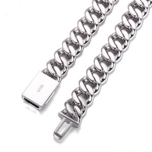 Hip-hop <span class=keywords><strong>Rap</strong></span> Style chaîne cubaine 10k or blanc 15mm laboratoire diamant grand lien cubain hommes bijoux Performance fête cadeau collier - Product Image 6