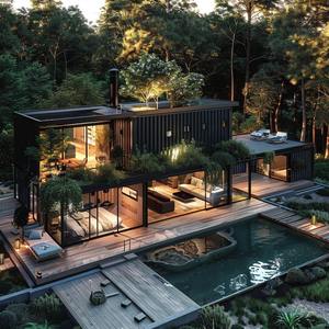 Villa conteneur modulaire à double étage, style luxueux, installation rapide, pour <span class=keywords><strong>studio</strong></span> loft conteneur design - Product Image 6