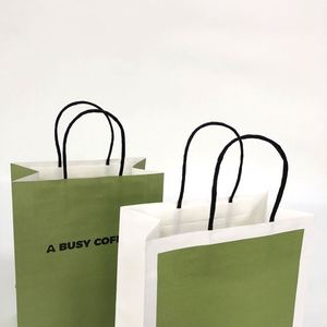Bolsas de Papel Kraft con Asa, Económicas, con Logotipo Personalizado, Ecológicas, Hechas con Materiales Reciclados, para Promoción en Supermercados, Regalos, Compras para Llevar - Product Image 5