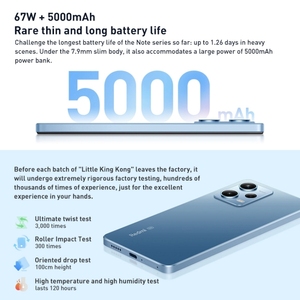 Nuovo originale all'ingrosso <span class=keywords><strong>Redmi</strong></span> Note 12 Pro 5G 50MP fotocamera 6GB + 128GB Dimensity 1080 Octa Smartphone cellulare - Product Image 6